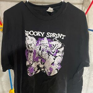 Tultex Black T-Shirt with Purple Design